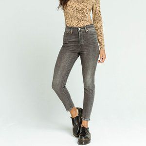 Levi's Wedgie Black Skinny Jeans Size 29 High Rise Button Fly Ankle Length NWT